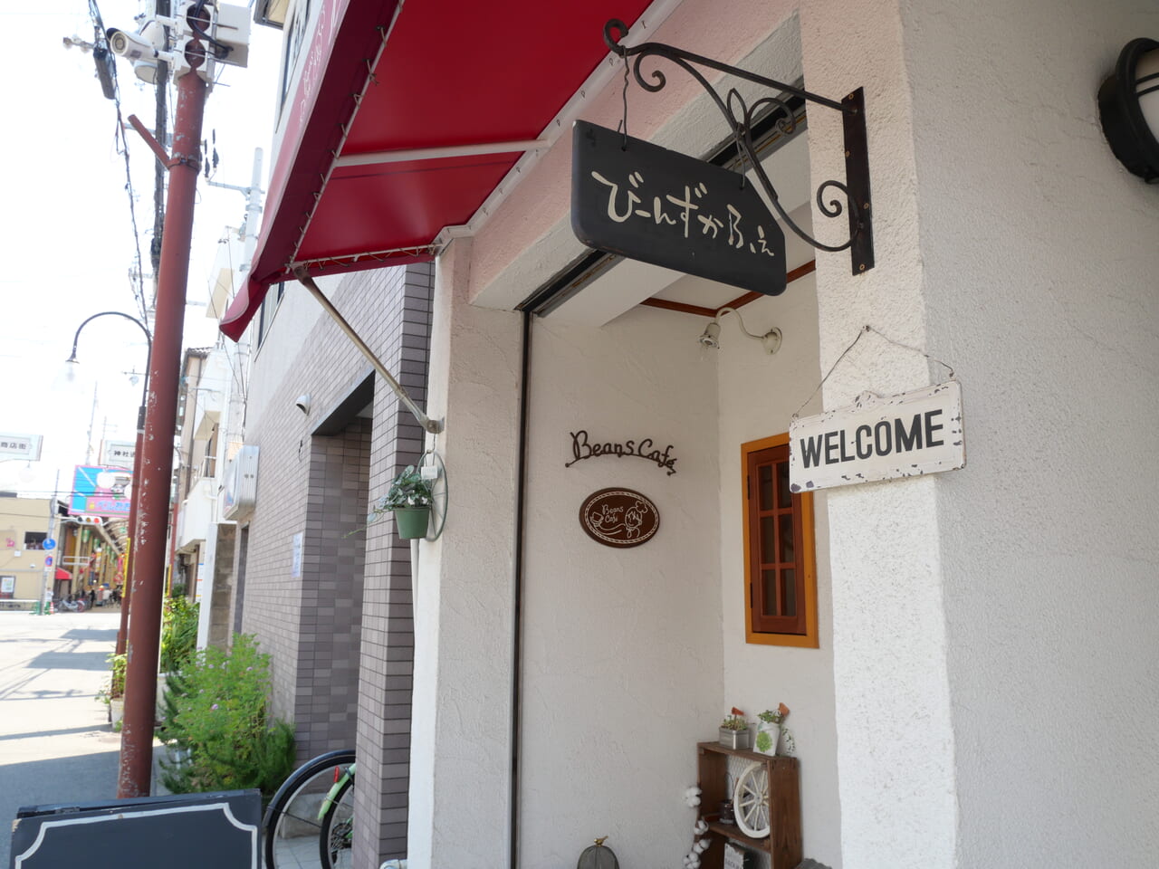 beanscafeの看板