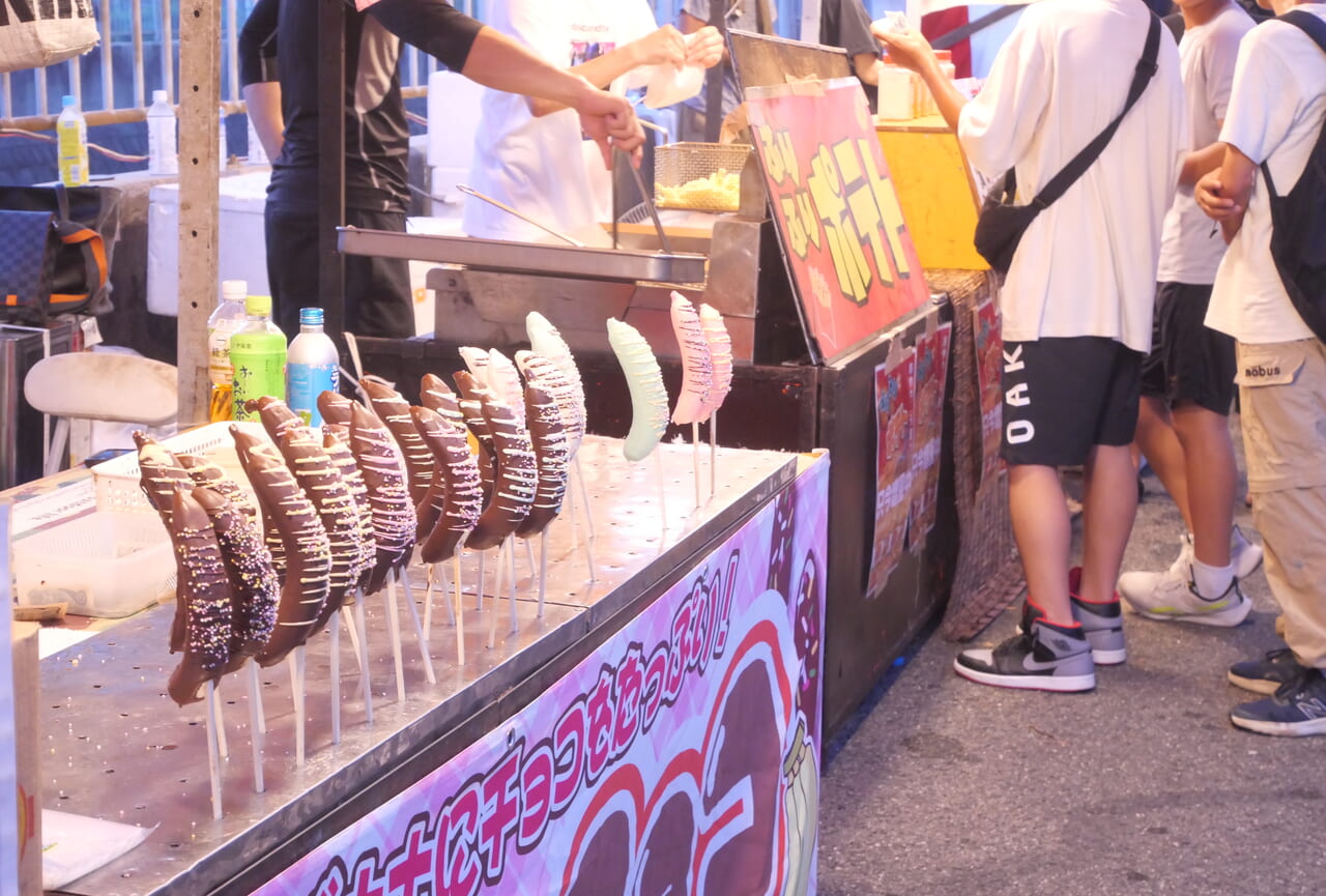 チョコバナナの出店