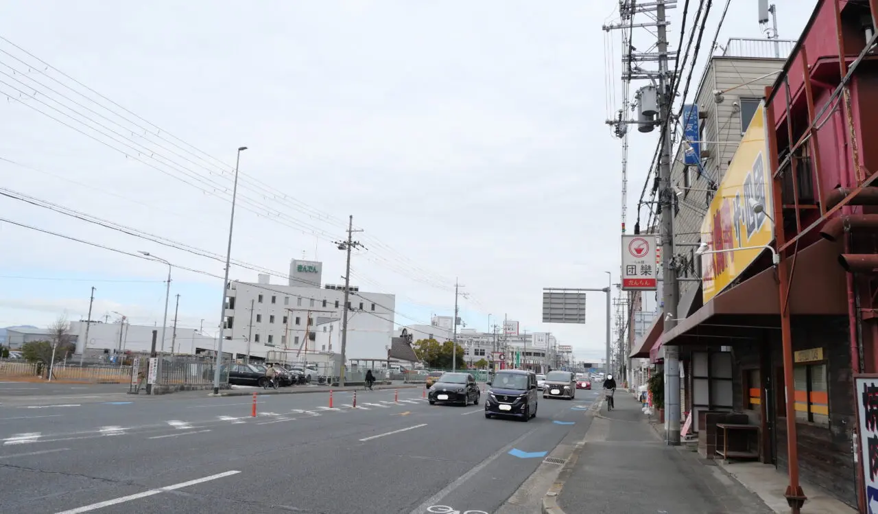 斜め向かい側の風景