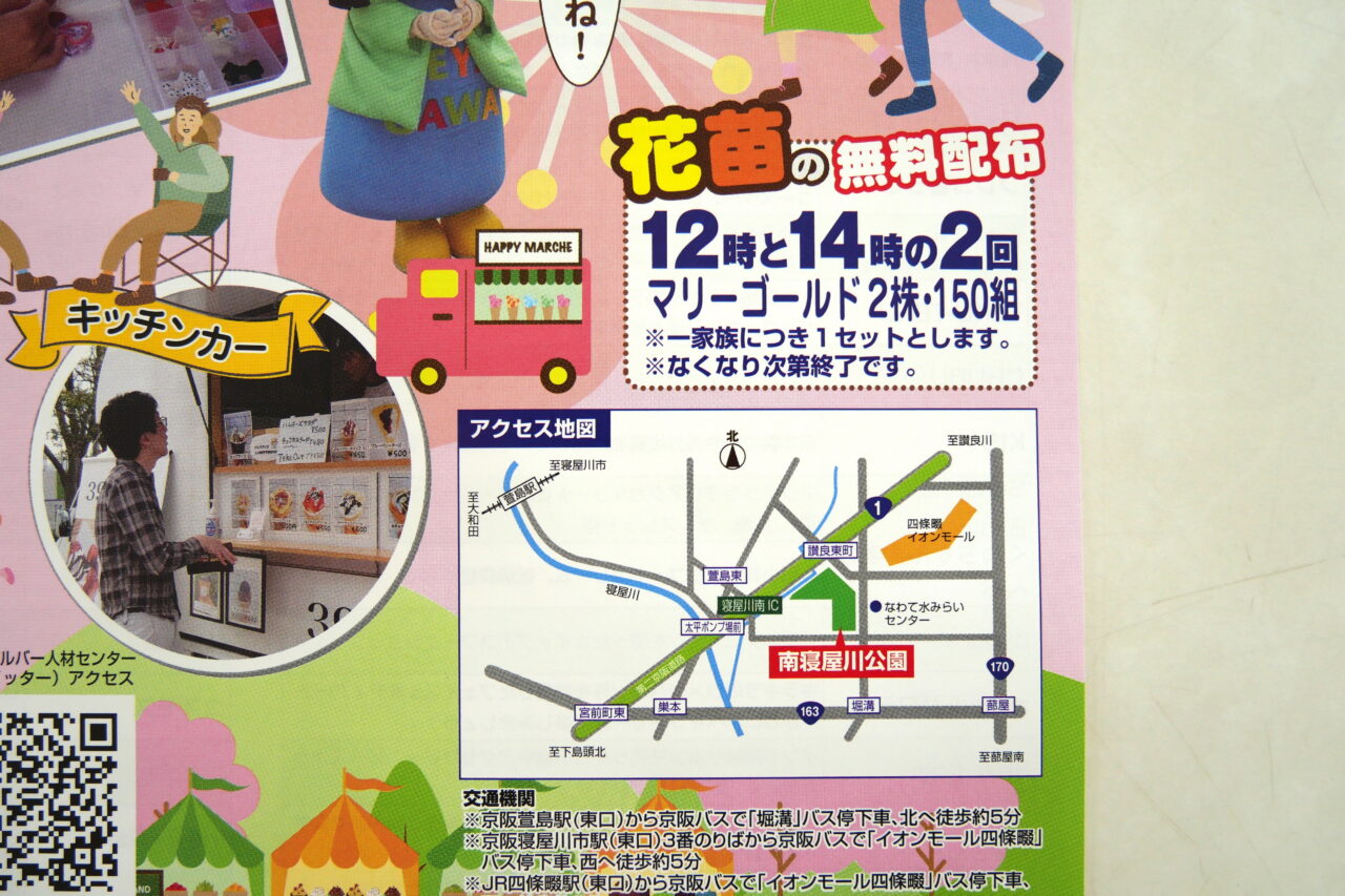 南寝屋川公園の地図