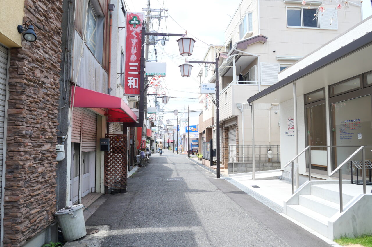 萱島中央商店街のおちキッズクリニックの場所