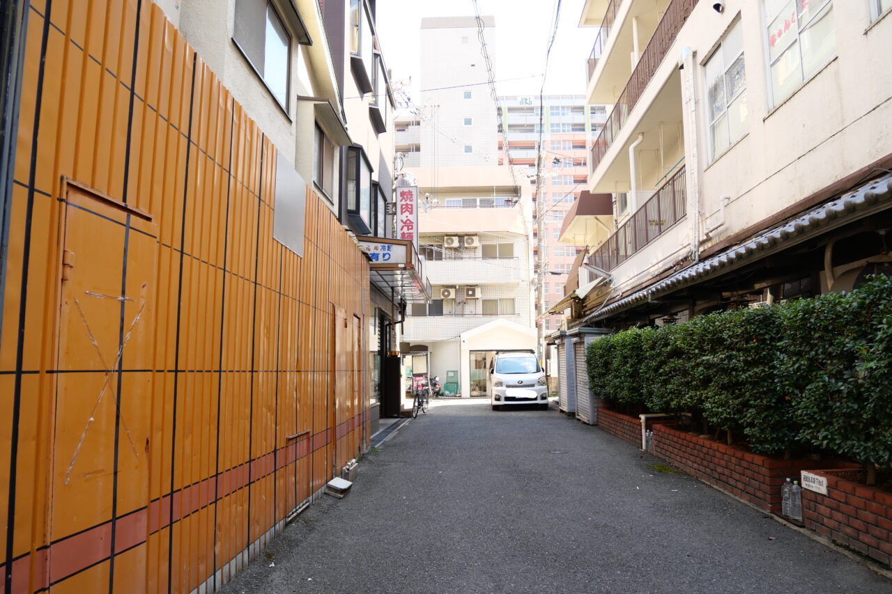 突き当たりの写真