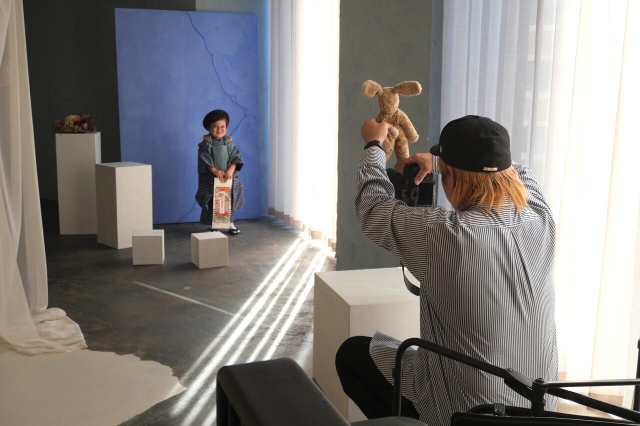 七五三の撮影風景