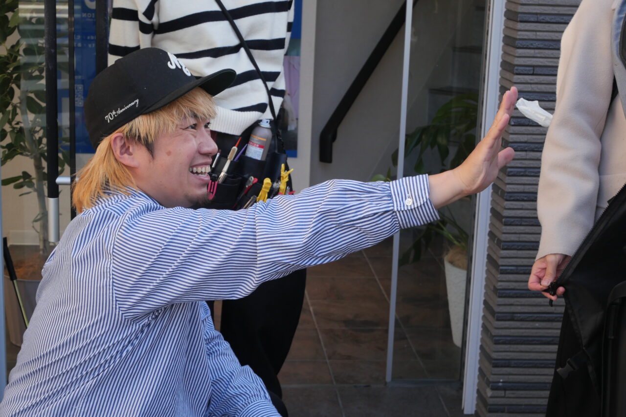 バイバイのシーン