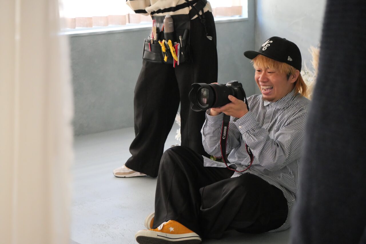 撮影している今道さん