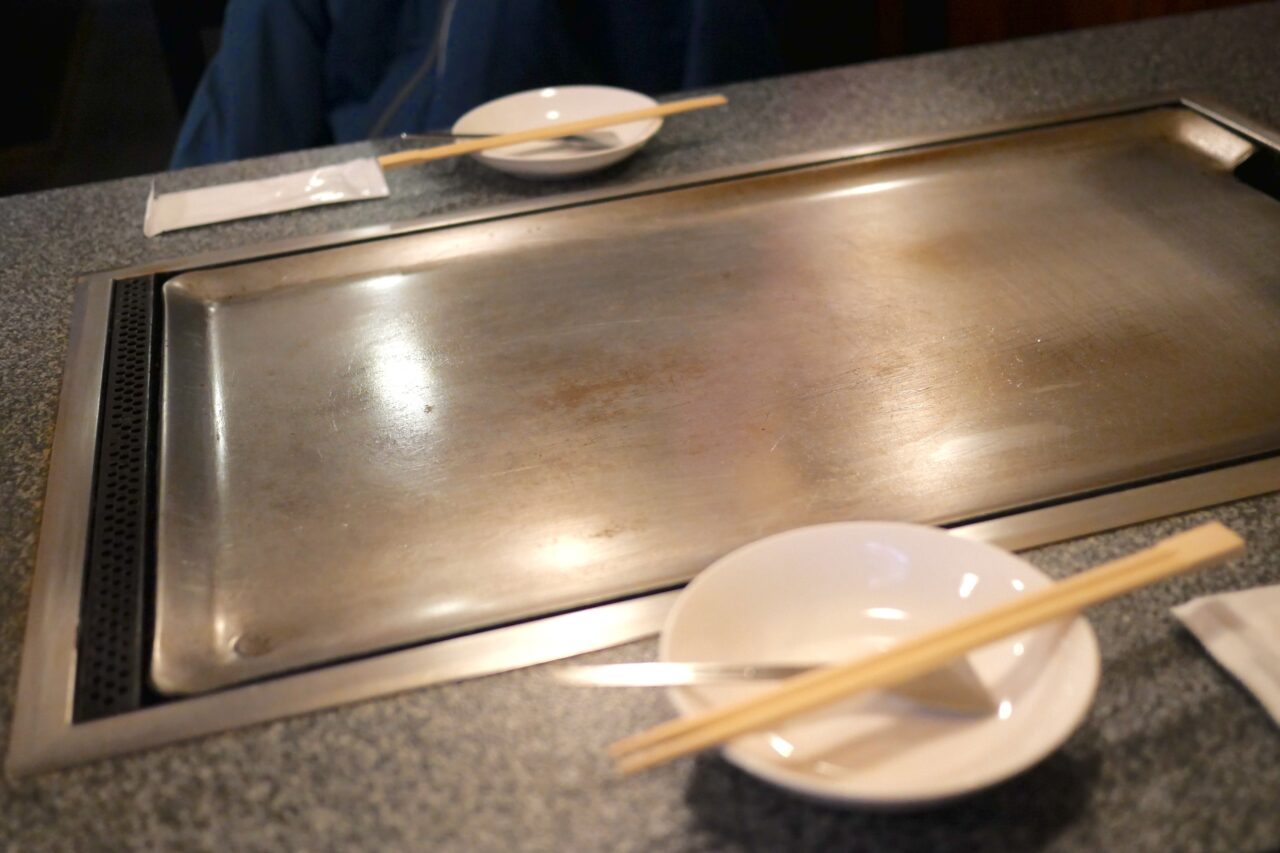 もんじゃ寿々庵の鉄板