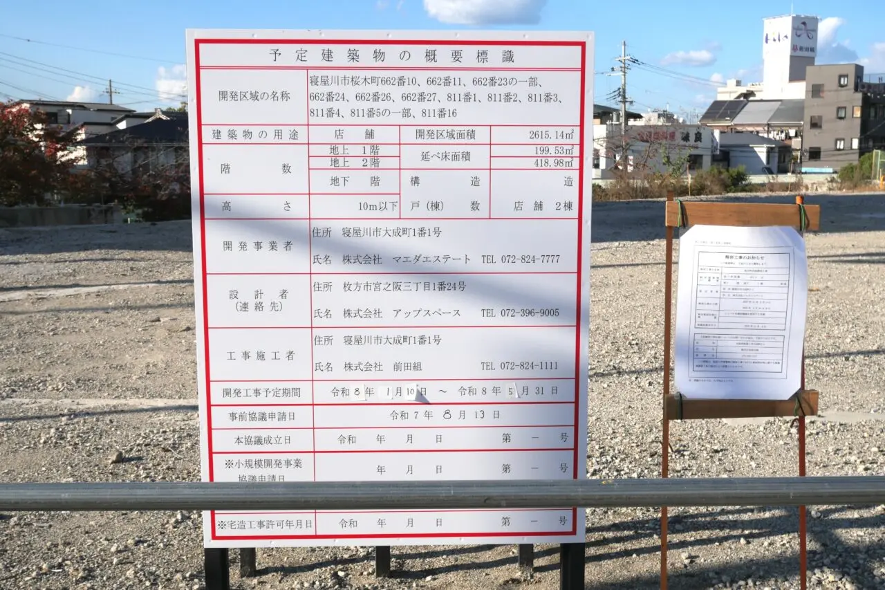 店舗が建設予定