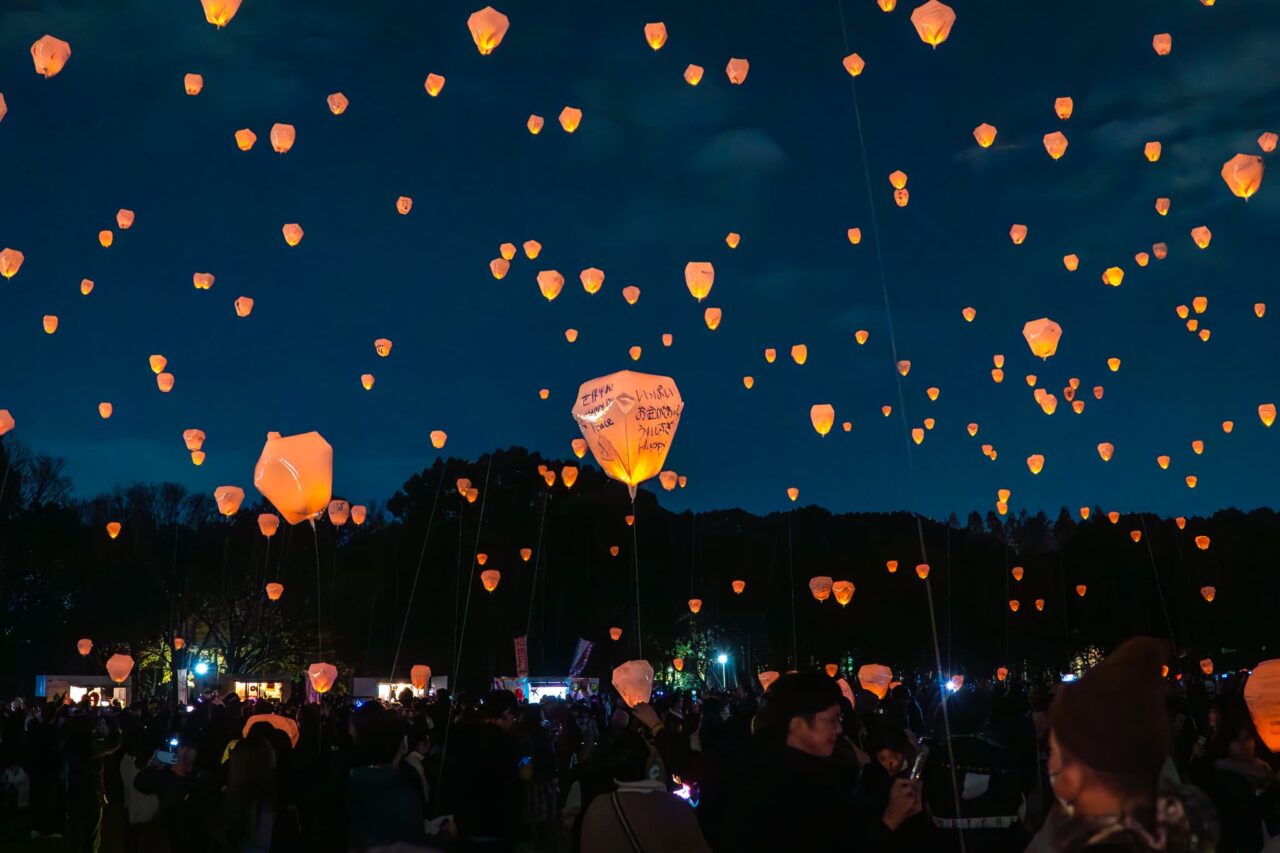 ランタン打ち上げ画像
