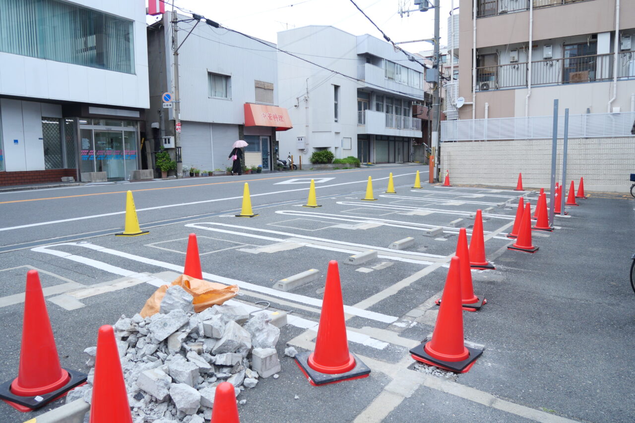 封鎖の駐車場