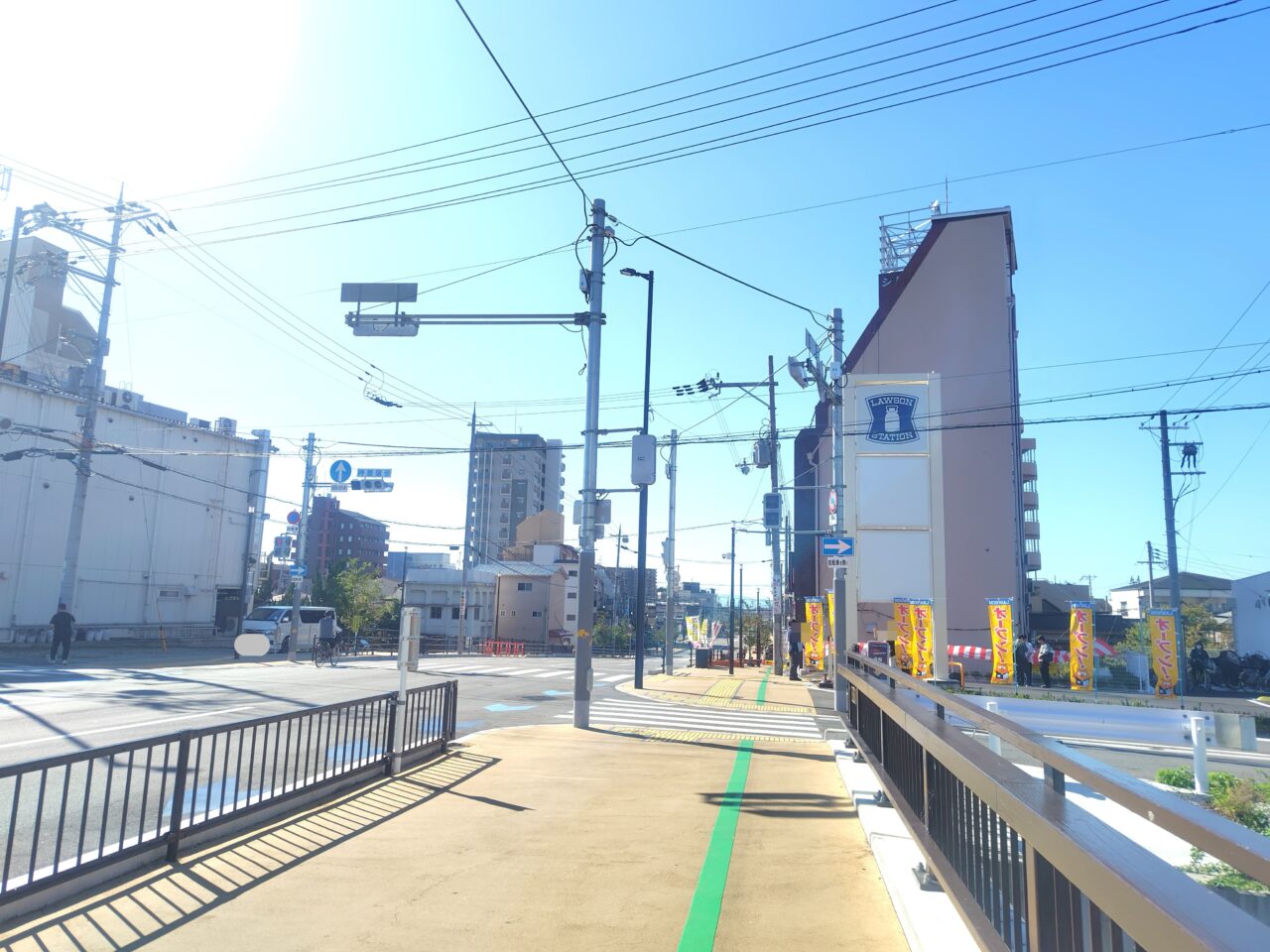 駅前から